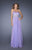 La Femme - 19767 Crystal Adorned Empire Sweetheart Gown In Purple