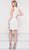 Colors Dress - 1977 Floral Embroidered High Slit Sheath Dress in White
