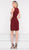 Colors Dress - 1977 Floral Embroidered High Slit Sheath Dress in Red