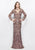 Primavera - 1977 Beaded Illusion Jewel Sheath Dress in Orange