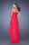 La Femme - 19791 Strapless High Low Chiffon Dress In Red