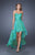 La Femme - 19791 Strapless High Low Chiffon Dress In Green