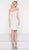 Colors Dress - 1980 Sequin Ornate Scroll Embroidered Short Dress in White