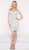 Colors Dress - 1980 Sequin Ornate Scroll Embroidered Short Dress in White
