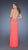 La Femme - 19804 Sleeveless Ruched V-Neck A-Line Dress  In Pink