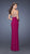 La Femme - Jewel-Crusted Sheer Asymmetrical Sheath Gown with Slit 19808 In Pink