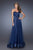 La Femme - 19809 Strapless Sweetheart Tulle Gown In Blue