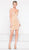 Colors Dress - 1981 Ornate Ladder Strapped Glitter Short Dress in Neutral and Gold