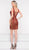 Colors Dress - 1981 Ornate Ladder Strapped Glitter Short Dress in Red and Gold