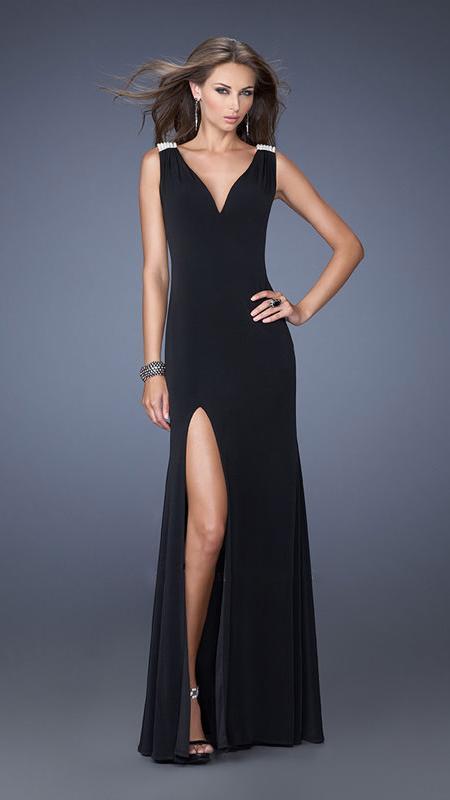 La Femme - Prom Dress 19814 in Black