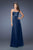 La Femme - 19837 Crowned Jewel Chiffon Gown In Blue