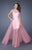 La Femme - 19840 Jeweled Halter Tulle A-line Dress In Pink