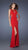 La Femme - Sultry Keyhole with Lace Cutouts Evening Dress 19847 In Red