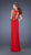 La Femme - Sultry Keyhole with Lace Cutouts Evening Dress 19847 In Red