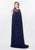 Primavera - 1984 Embellished Illusion Jewel Sheath Dress in Blue