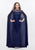 Primavera - 1984 Embellished Illusion Jewel Sheath Dress in Blue