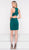 Colors Dress - 1985 Bejeweled Neck Cutout Back Dress in Green