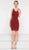 Colors Dress - 1985 Bejeweled Neck Cutout Back Dress in Red