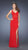 La Femme - Dazzling Geometric Illusion Evening Gown 19851 In Red