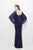 Primavera Couture - 1986 Beaded Scoop Fitted Dress With Overlay In Blue