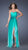 La Femme Strapless Ruched Surplice High Slit Gown In Green