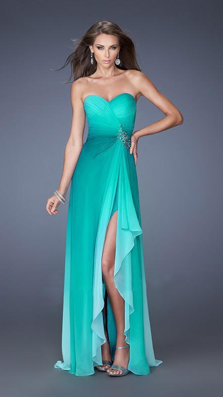 La Femme - Prom Dress 19894 in Green