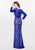 Primavera - 1989 Bedazzled Sheer Jewel Sheath Dress in Blue