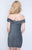 Nina Canacci - 199 Off Shoulder Fitted Cocktail Dress In Gray