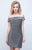 Nina Canacci - 199 Off Shoulder Fitted Cocktail Dress In Gray