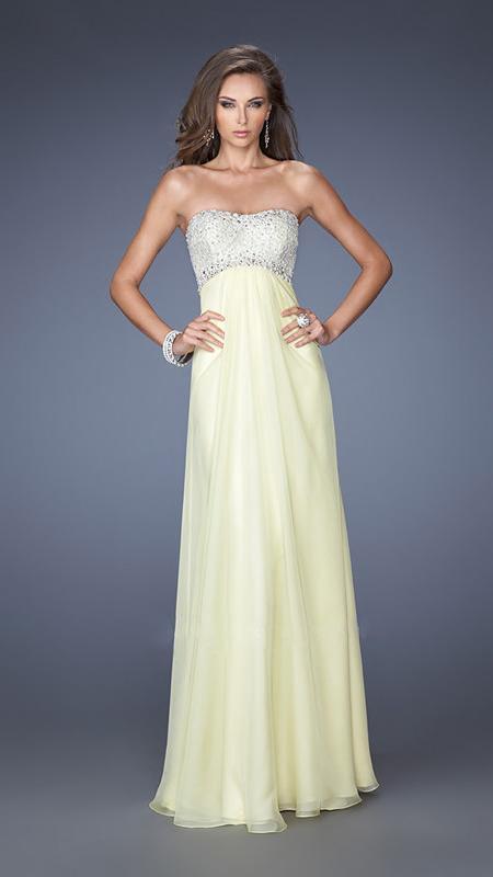 La Femme - Prom Dress 19902 in White