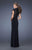 La Femme - 19920 Lace High Column Dress In Black