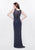 Primavera - 1992 Sleeveless Illusion Jewel Sheath Dress in Blue