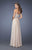 La Femme - Classy Strapless Sweetheart Dress with Bejeweled Belt 19931 In Neutral