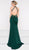 Colors Dress - 1995 Stylish Halter V-neck Trumpet Dress in Green