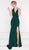 Colors Dress - 1995 Stylish Halter V-neck Trumpet Dress in Green