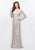 Primavera - 1995 Bejeweled Deep V-neck Sheath Dress in Pink
