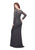 Primavera - 1996 Long Sleeve Sheer Beaded Sheath Gown in Gray