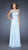 La Femme - Pear-accented Illusion Bateau Chiffon A-line Gown 19977 In Blue