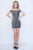 Nina Canacci - 199 Off Shoulder Fitted Cocktail Dress In Gray