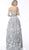 Jovani - 62172 Strapless Floral Embroidered Sweetheart Ballgown In Silver