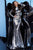 Jovani - 1928 Embellished Long Sleeve Trumpet Dress In Black and Silver
