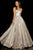 Sherri Hill - 52959 Strapless Sweetheart Glitter A Line Dress In Neutral and Silver