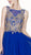 Cinderella Divine - Ruffled Illusion Gilt Applique A-Line Dress