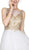 Cinderella Divine - Ruffled Illusion Gilt Applique A-Line Dress