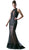 Cinderella Divine - High Halter Neck Sheer Embellished Evening Gown