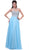 Cinderella Divine - High Halter Pearl Adorned Bodice Chiffon Gown