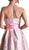 Cinderella Divine - Strapless Floral Evening Gown in Pink
