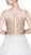 Ruffled Illusion Gilt Applique A-Line Dress