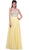 Cinderella Divine - High Halter Pearl Adorned Bodice Chiffon Gown