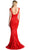 Cinderella Divine - 5029 Cap Sleeve Bateau Neck Lace Mermaid Evening Gown